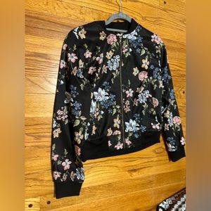 Hippie Rose floral bomber jacket